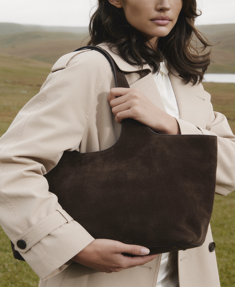 Suede Shopper Tote
