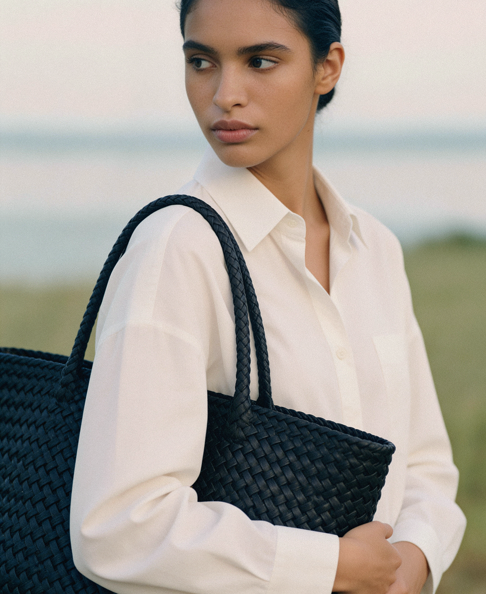 Woven Leather Shopper