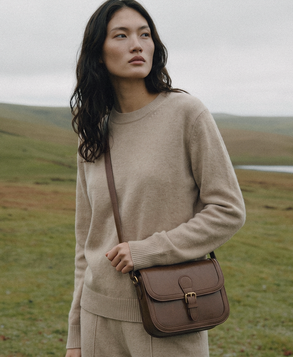 Leather Buckle Crossbody