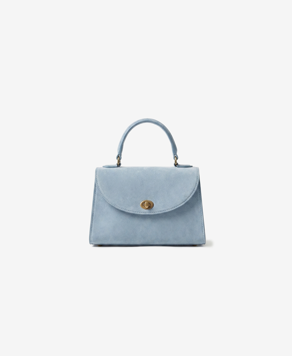 Suede Top Handle Bag