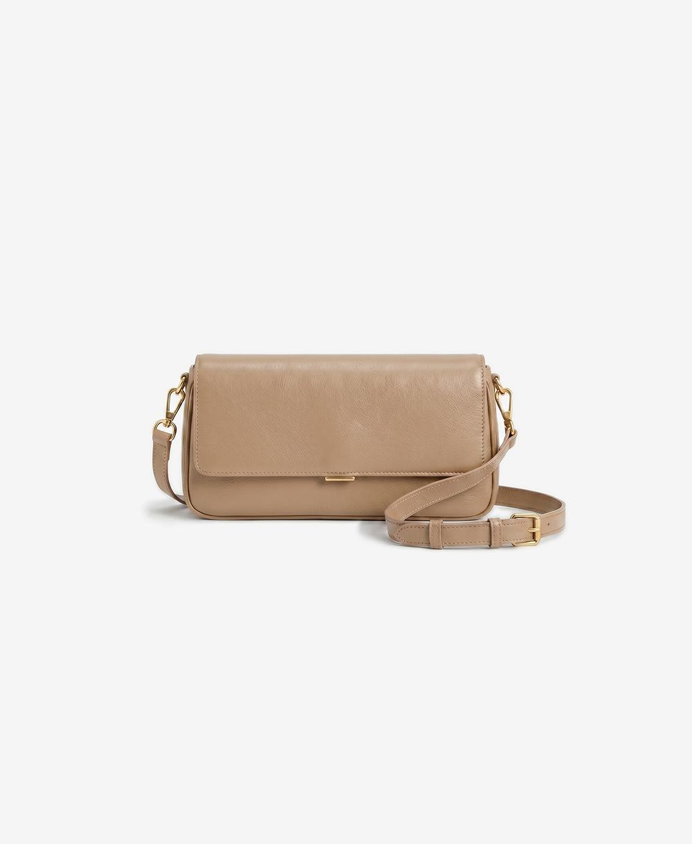 Leather Flap Shoulder Bag