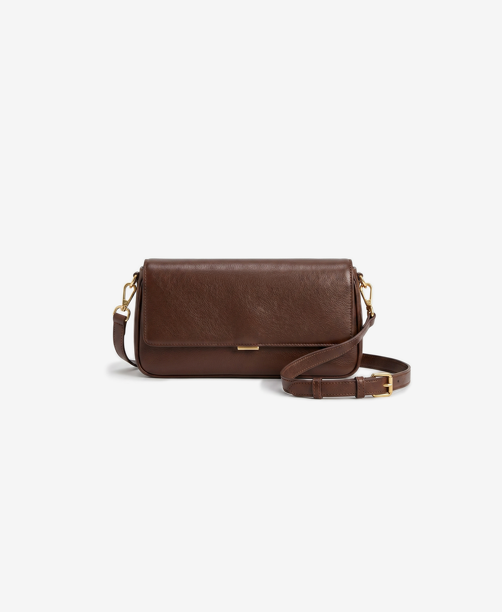 Leather Flap Shoulder Bag