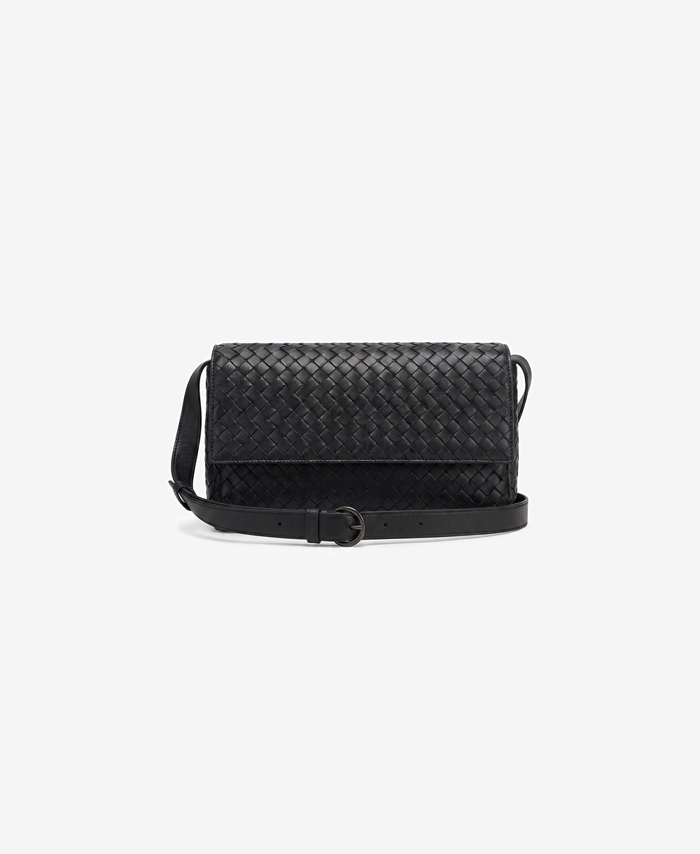 Woven Leather Crossbody Bag