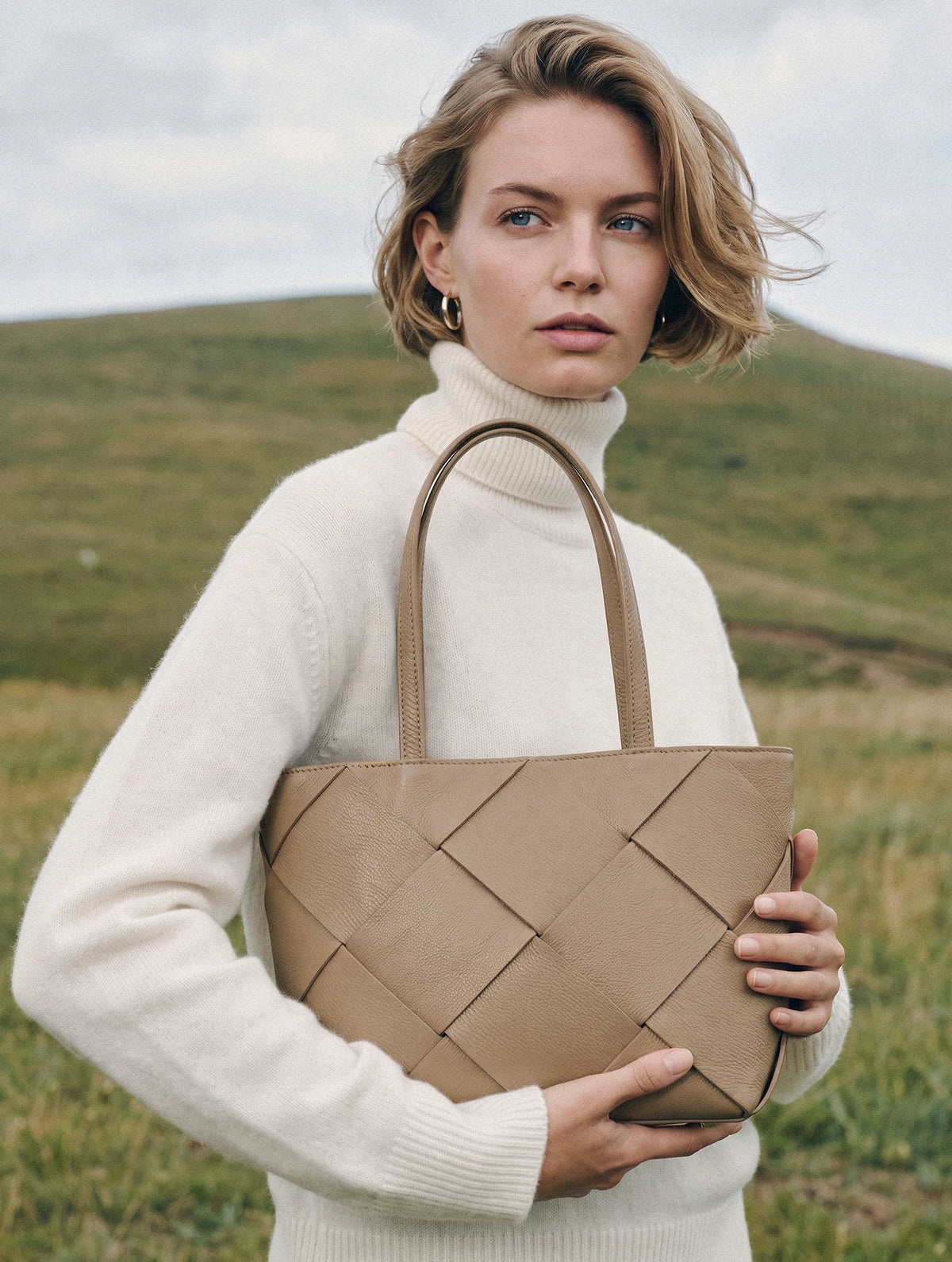 Woven Panel Shopper