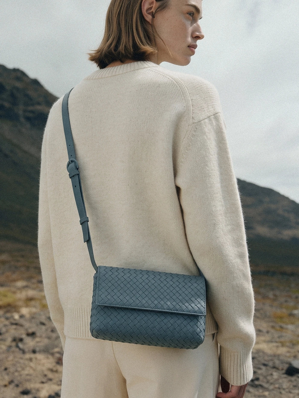 Woven Leather Crossbody Bag